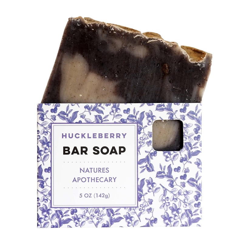 NATURE'S APOTHECARY Huckleberry Premium Bar Soap - Cold-Processed Castile Soap