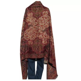 TDbN | Tribal Designs by Neela Throw / Shawl | Yak + Sheep Wool Blend | Nepal |Handmade | Jamawar Design