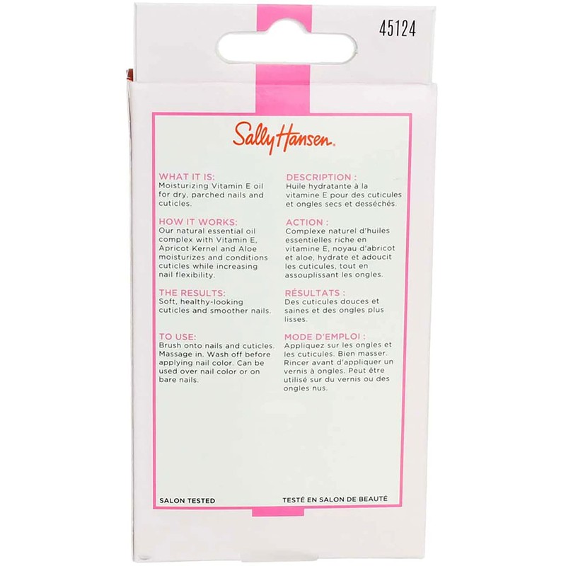 Sally Hansen Vitamin-E Nail & Cuticle Oil 0.45 Ounce (13.3ml)