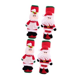DOITOOL Christmas Kitchen Decor Set of 4 White Fridge Handle Protectors Fridge Door Handle Covers