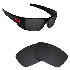 Alphax Stealth Black Polarized Replacement Lenses for Oakley Fuel Cell OO9096