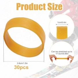 30pcs Ski Brake Retainers, 1.5 Inch Diameter Rubber Brake Retainer Bands for Snowboard Outdoor Winter Sports Accessories