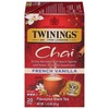 Twinings French Vanilla Chai Black Tea Individually Wrapped Bags, 20