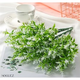 Noguez. Lavanda Artificial para Decoración, Ramo con 3 Tallos de Flor Artificial de Lavanda, Plantas Artificiales Decorativas para el Hogar, Flores...