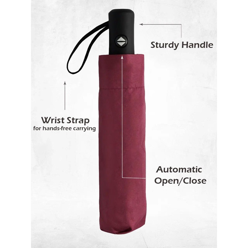 UK-UNIQUE Windproof Umbrella Windproof Travel Umbrella - Compact, Light, Automatic,