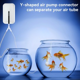 KALIONE Aquarium Air Valve, 6 Packs Y-Shaped Aquarium Air Pump Accessories, Aquarium Airline Tubing, Air Line Fittings, Air Hose Splitter, 3 Way Oxygen Tubing Connectors Fitting for Fish Tank Aquarium