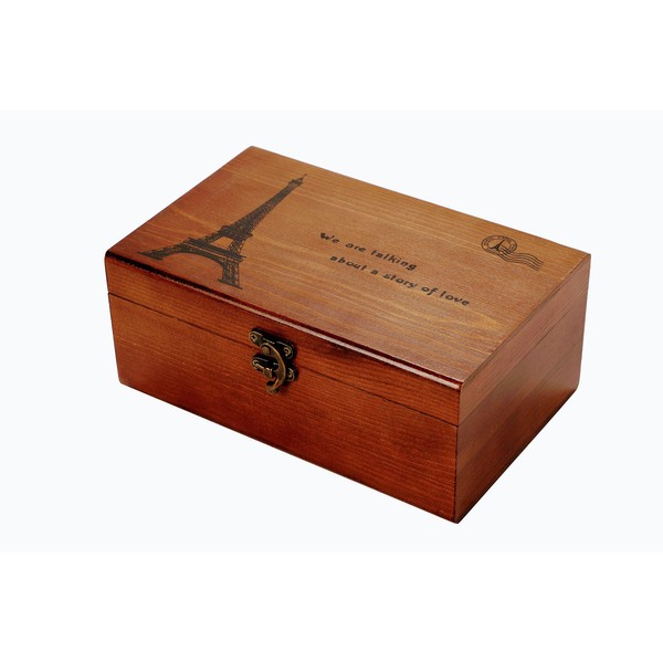 TOZO Factory Wooden Antique Storage Box, Sewing Box, Craft Supplies, Storage Box, Sewing Box