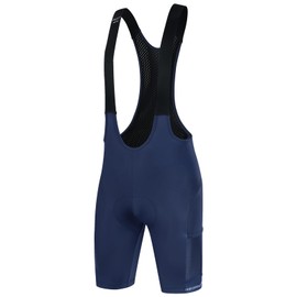 Santic Men's Cycling Bib Shorts 4D Padded Breathable Road Bike Cycling Bibs Biking Bicycle Gel Long Travel, Navy Blue-5176, Large