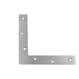 ExcInter 2PCS 150 x 150 mm Stainless Steel Angle Plate Corner Brace L Shaped Flat Repair Bracket