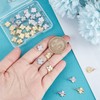 Beebeecraft 40Pcs/Box 2 Colors Four Leaf Clover Charms 18K Gold&