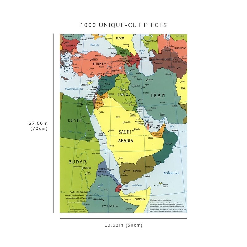 2003 Map of Middle East | 1000 Piece Jigsaw Puzzle