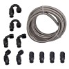 BFO 8AN 20FT Fuel Line Kits Fittings E85 PTFE Steel