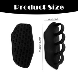 strrng 1 Pairs Anti-Slip Workout Rubber Weight Grips,Ergonomic Rubber Hand Protector Gloves for Weight Lifting Palm Protection,Ergonomics Gym Grips Pads for Palm Protection,Fingerless Workout