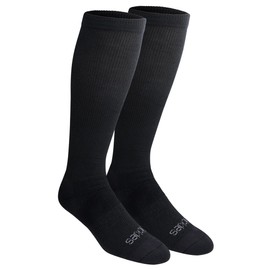 Dickies Men's Light Comfort Compression Over-the-Calf Socks, Available in M-XXL (2, 4 Pairs), Solid Black (2 Pairs), X-Large