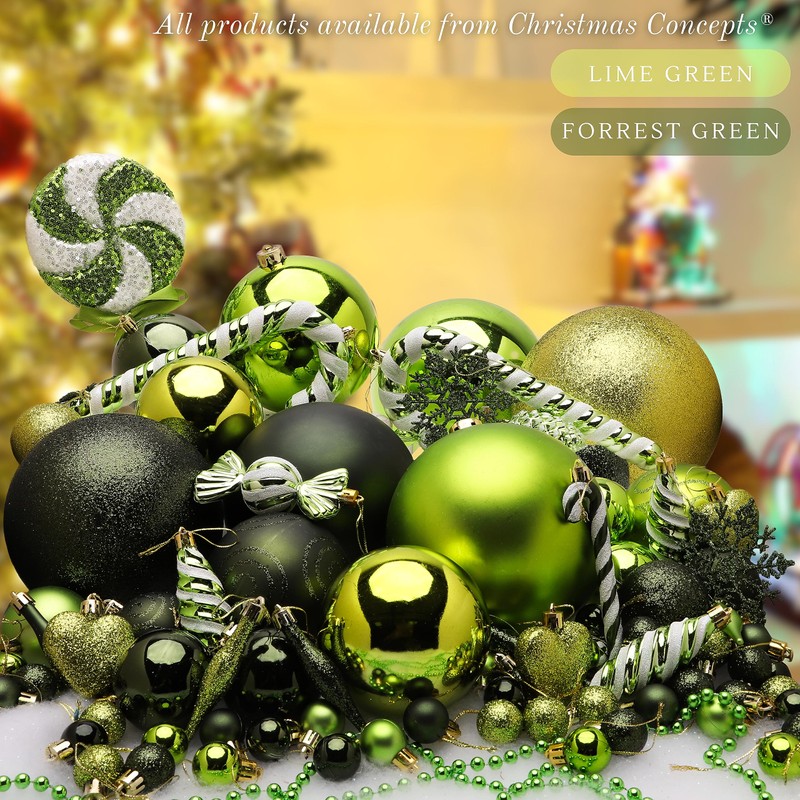 Christmas Concepts® Pack of 5-100mm (4") Large Baubles - Shiny,