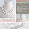 District Mavv Two-way Pearl Necklace with Heart Clasp (Double Layer)