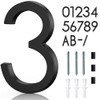 6 Inch Floating House Number Acrylic Modern House Address Numbers