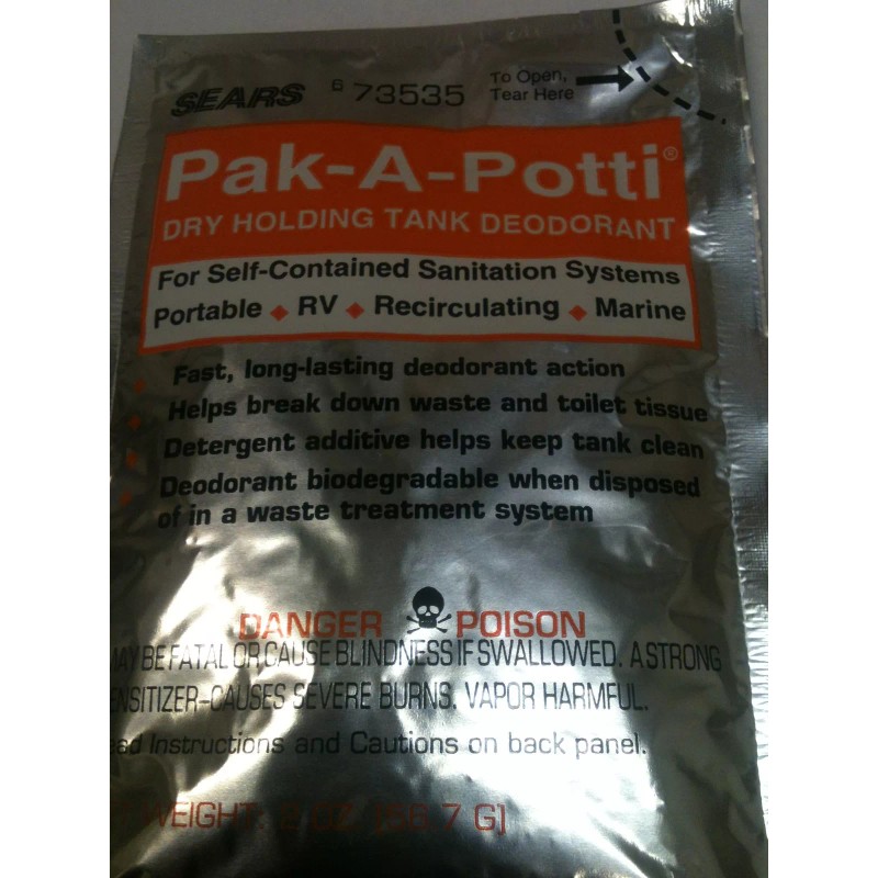 Sears Pak A Potti Dry Holding Tank Portable Toilet Deodorant