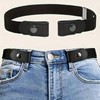 Unisex 3cm Elastic Fabric Belt for Jeans and Pants, Invisible-Style