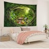 Hoisy Green Forest Cave Tapestry Wall Hanging Jungle Wood Wall
