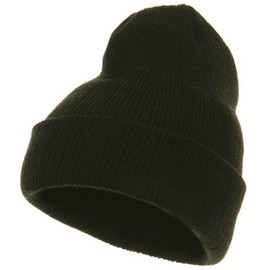 Artex Heavy Ribbed Cuff Beanie - Black OSFM