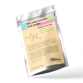 Talsen Chemicals Ethyl Ascorbic Acid Powder Stable Vitamin C Derivative Help to Absorb Vitamin C to Skin Improve Skin Gloss, Skin Elasticity, Anti-Oxidation, and Other Functions (2 Ounce / 56 Gram)