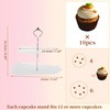 CAPASTEC 2-Tier Dessert Cupcake Stand, Cupcake Stand Holder, Square Cupcake