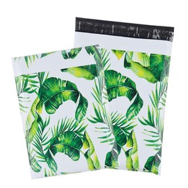 50x Poly Mailer Bag Mailing Postal Bags Gifts Shipping Wrapping Design Pattern Designer Envelope for Parcel Mail 25x33CM (10x13 Inch) - Banana Leaves