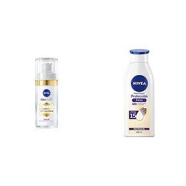 NIVEA Cellular LUMINOUS630 Anti-manchas Serum Facial Aclarador de Piel (30 ml) + Crema Corporal Humectante Protección Solar (400 ml)