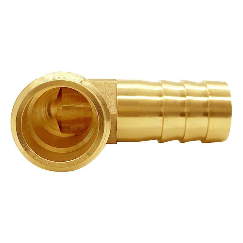 Joywayus Brass Garden Hose Fitting 90 Degree Elbow 3/4" Barb
