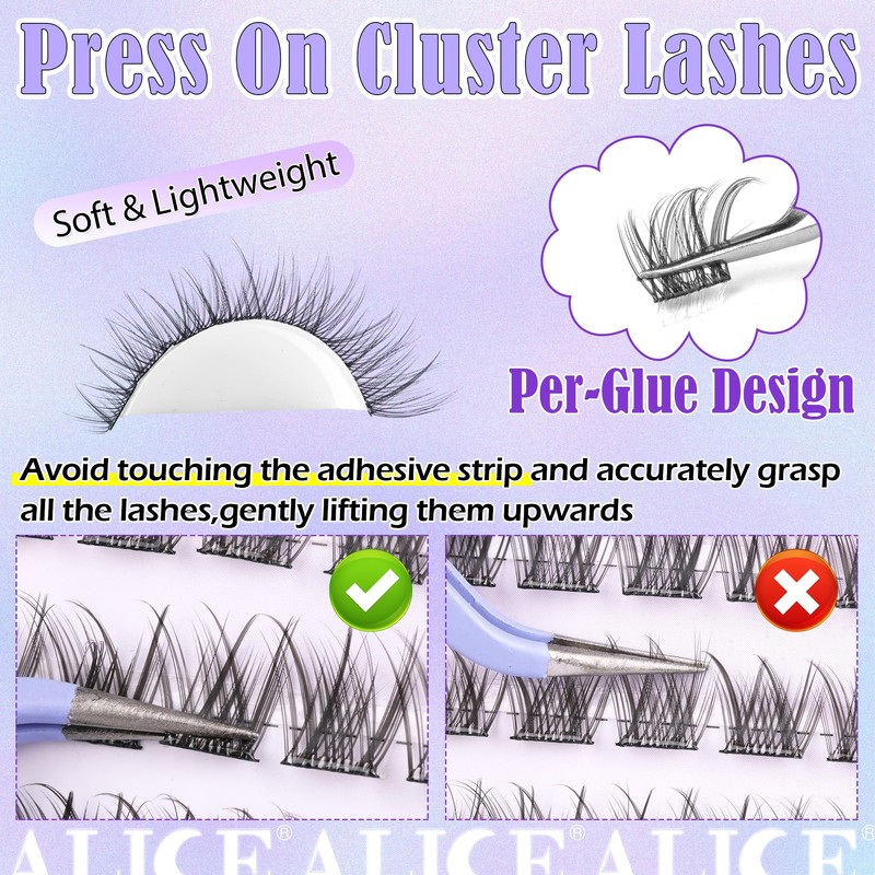 ALICE Self Adhesive Lashes Natural Look Self Adhesive Lash Clusters