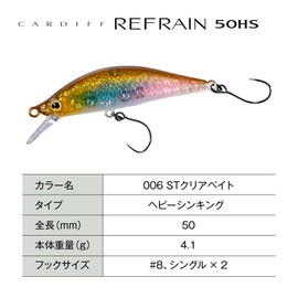 Shimano 50HS ZN-250W 006 ST Clear Bait Trout Lure Minnow Cardiff Refrain