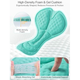 BERGRISAR Women's 4D Padded Bike Shorts Cycling Underwear with Gel Padding Biking Bicycle Briefs Purple X-Large