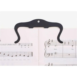 2 Pack Metal Black Music Book Clips Page Holders for Reading, Sheet Music Stand, Piano, Book & Keyboard Ideal for Musicians