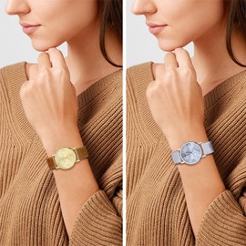 Silverora Women's Watches Christmas Watch Rainbow Wrist Watch Santa, Christmas Tree Sleigh Snow Analogue Quartz Watches Women's Watch Set with Sequin Leather Strap Gifts for Girls, E, vintage