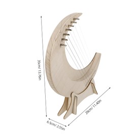 ifundom 1 Set Harp Lyre Instrument Musical Instrument for Beginners 's Harp Child Musical Instrument Traditional Musical Instrument Beginners Musical Instrument Wood Beige