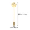 LUOZZY 6pcs Round Tray Lapel Pin Gold Safety Stick Pins