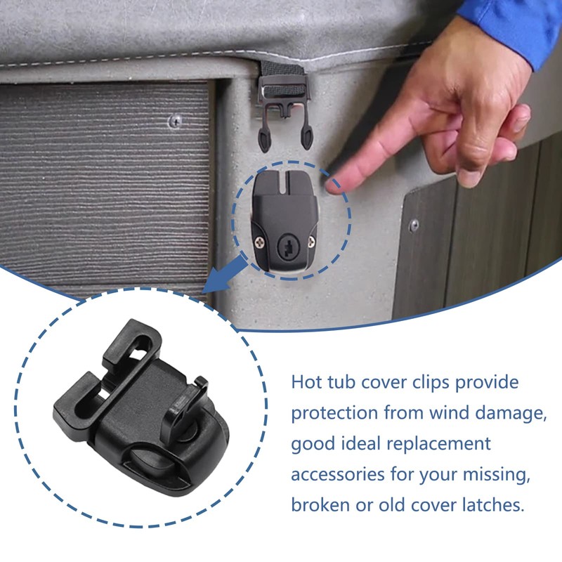 Hot Tub Cover Replacement Clips Latch Repair Lock Kits with