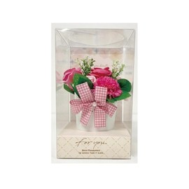 Q-FLA Cupla Bath Soap Flower Assist S Pink Rose Gift Case Included, 1 Piece, 1g / Q-FLA 큐플라 입욕제 비누꽃 어시스트 S 핑크 장미 선물 케이스 포함, 1개, 1g