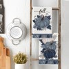 Artoid Mode Blue Leaves Pumpkin Fall Kitchen Towels Dish Towels,