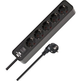 Brennenstuhl Super-Solid Power Strip, black, 1153250000