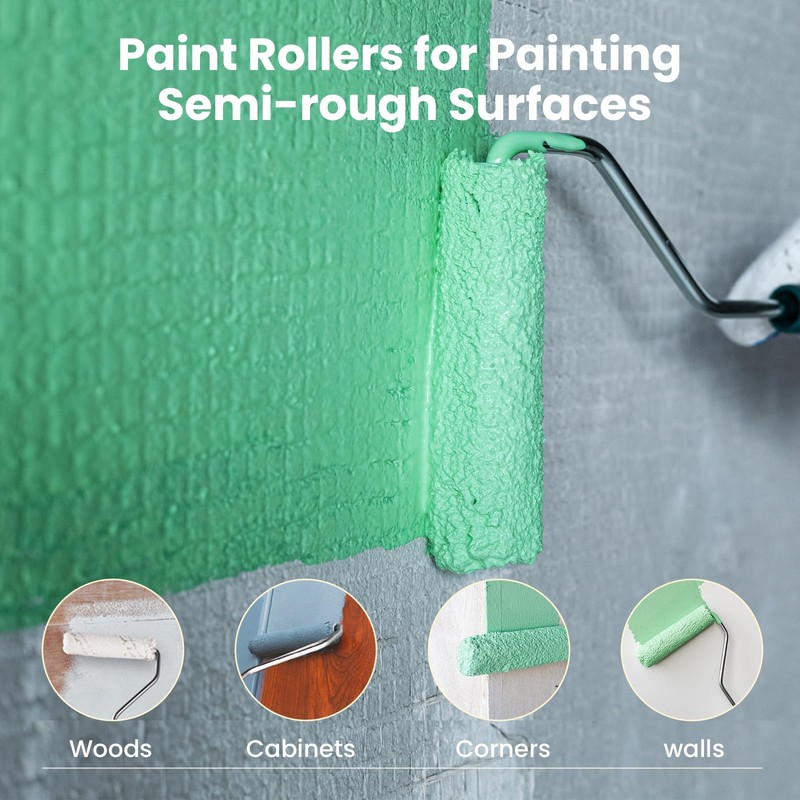 Mister Rui Microfiber Paint Roller 4 Inch, 10 Pack Small