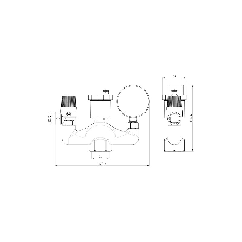 AQUA HEATING Safety Group with Insulation Hot Water Tank, 1