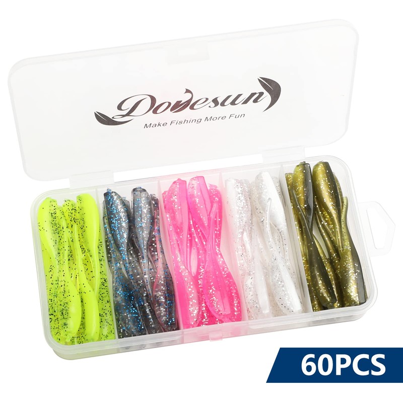 Dovesun Crappie Lures Kit, Fishing Soft Plastic lures Crappie Walleye