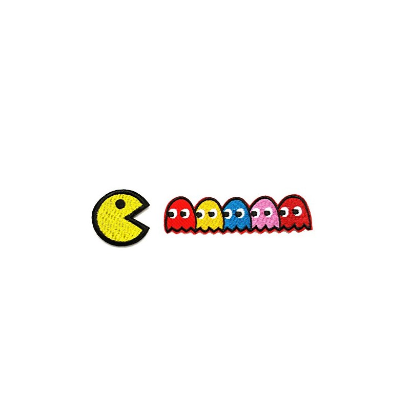 Snow Abonci Pac-man Ghosts Blinky Pinky Inky Clyde Embroidered Iron