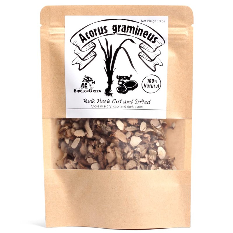 EidolonGreen Acorus gramineus (Grassleaf Sweelflag Rhizome/Acorus Calamus/Shichangpu/石菖蒲/석창포) Dried Bulk Herbs