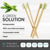 Pruvade 12 Pack Disposable Bamboo Toothbrushes with Toothpaste Built in