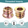 sourcing map 30Pcs Threaded Inserts, M6-1x10 Zinc Alloy Hex Socket