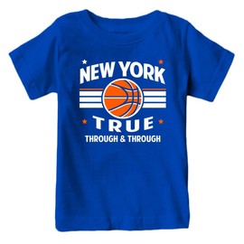 New York Basketball Retro Team Kid's Fan T-Shirt (Royal Shirt, 3T)