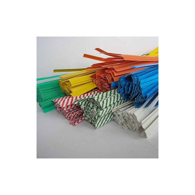 Weststone 100pcs Plastic/Paper Coated Green 4" X 1/4" Twist Ties